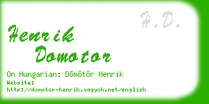 henrik domotor business card