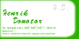 henrik domotor business card